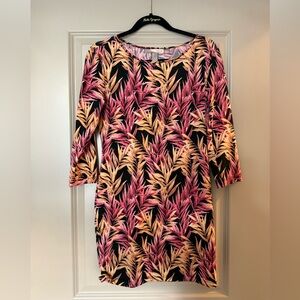 Tropical Leaf Print Dress